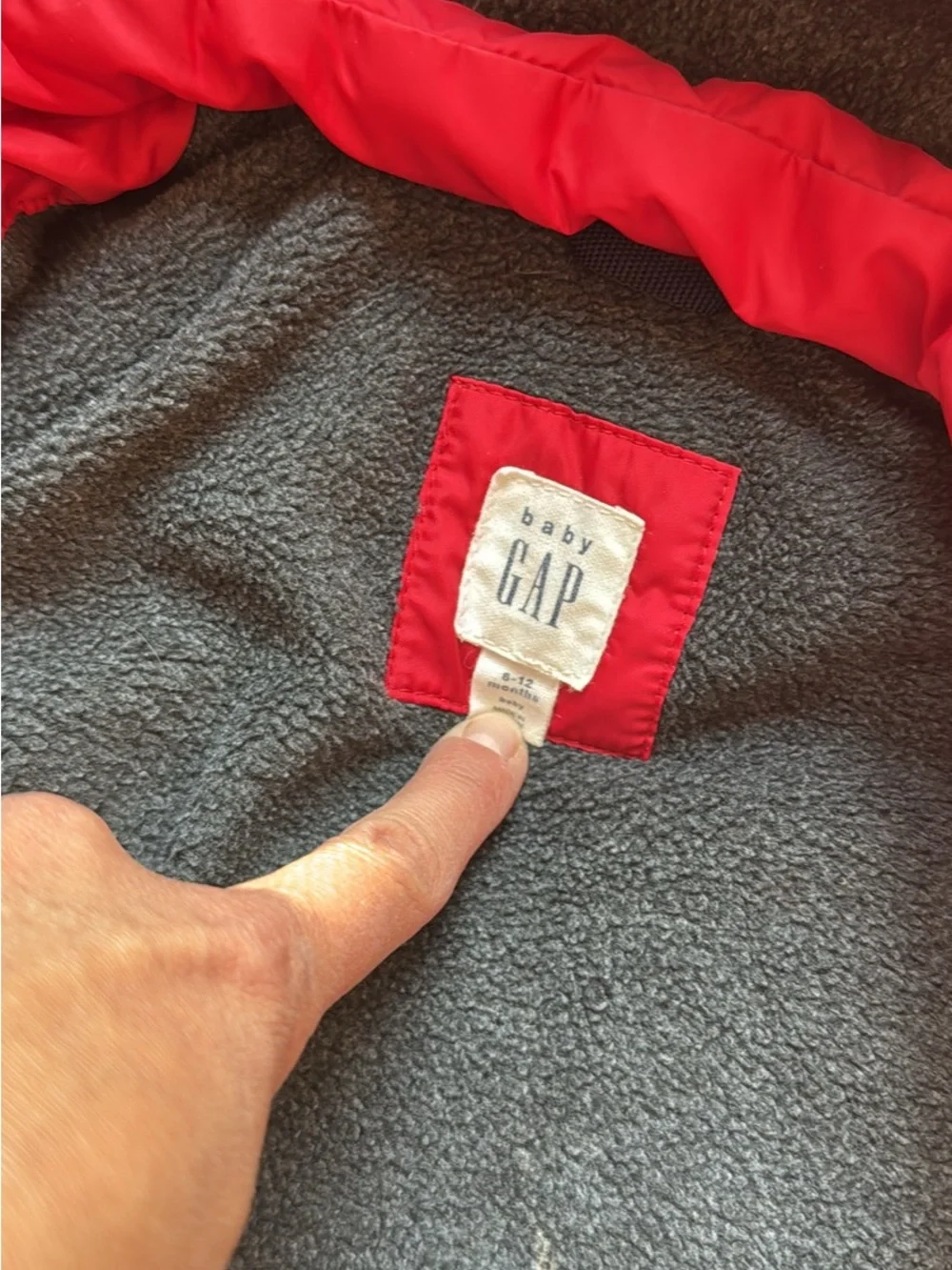 GAP Bright Red Hooded Puffer Jacket for Kids